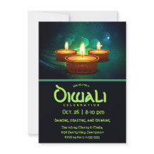 Diwali Diyas com Azul e Teal