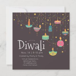 Convite Diwali enforcando Deepas