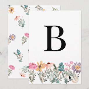 Convite DIY Wildflower Event - Letra Number Banner/Bunting