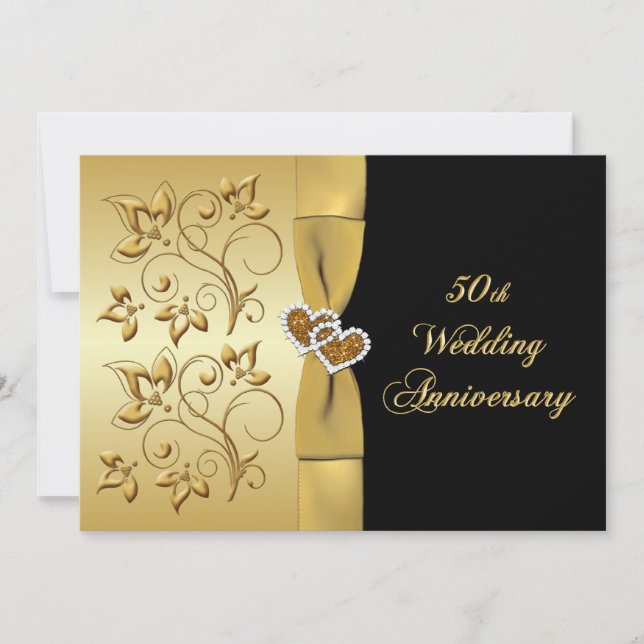 Convite do 50º Aniversário Joined Hearts 3 (Frente)