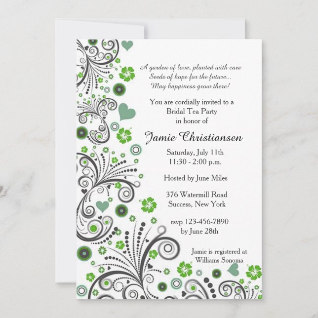 Convite do amor do primavera (Frente)