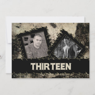 CONVITE do ANIVERSÁRIO 13o - GRUNGE - DUAS FOTOS