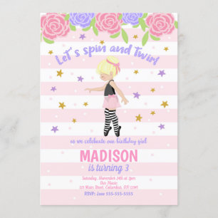 Convite do aniversário da bailarina/convite do
