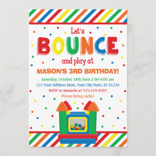 Convite do aniversário da casa do salto com