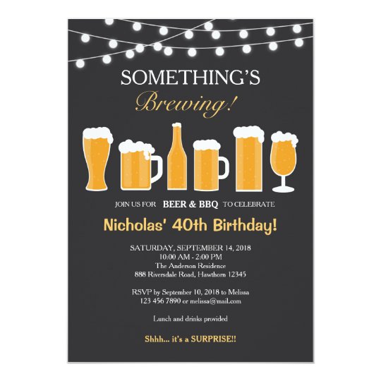 Convite do aniversário da cerveja, aniversário | Zazzle.com.br