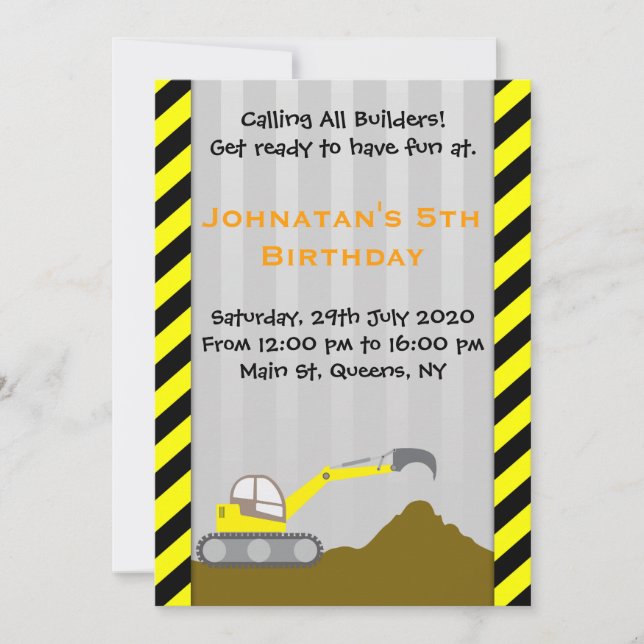 Convite do aniversário da construção da máquina (Frente)