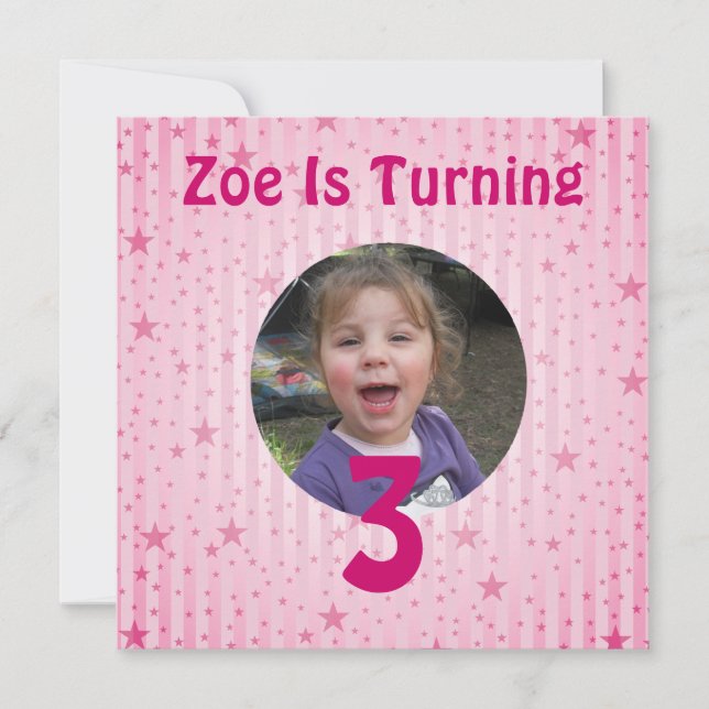 Convite do aniversário da estrela (Frente)