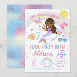 Convite do aniversário da festa na piscina do