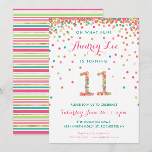 Convite do aniversário da menina aniversário do