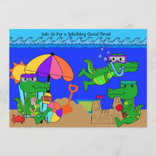 Convite do aniversário da natação do partido da