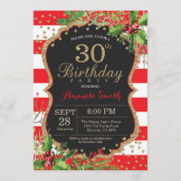 Convite do aniversário de 30 anos. Ouro preto