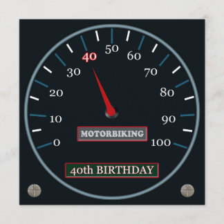 Convite do aniversário de 40 anos de Motorbiking