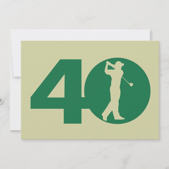 Convite do aniversário de 40 anos de Tan do verde (Frente)
