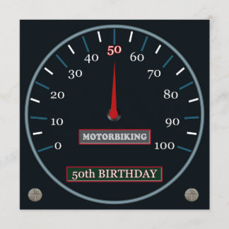 Convite do aniversário de Motorbiking 50th