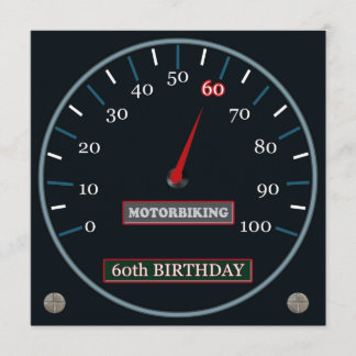 Convite do aniversário de Motorbiking 60th