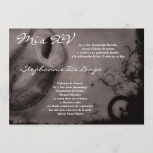 convite do aniversário de Quinceanera do mascarad