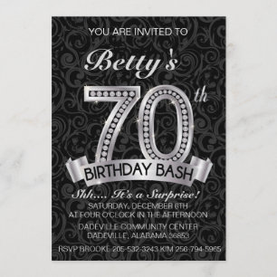 Convite do aniversário do 70 do diamante
