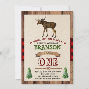 Convite do aniversário do Antler do lenhador