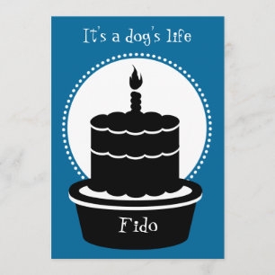 Convite do aniversário do cão - a vida & a Pata-ty