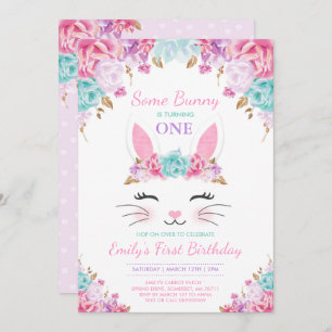Convite do aniversário do coelho algum aniversário