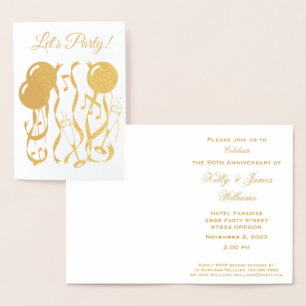 Convite do aniversário do costume 50th do tempo do