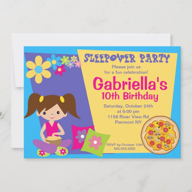 Convite do aniversário do divertimento do partido (Frente)