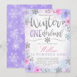 Convite do aniversário do floco de neve de