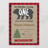 Convite do aniversário do menino do lenhador