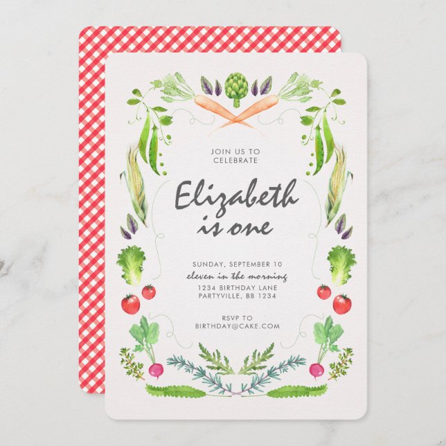 Convite do aniversário do mercado dos fazendeiros (Frente/Verso)