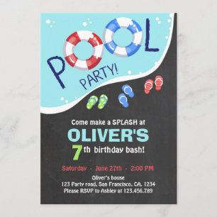 Convite do aniversário do quadro do verão da fes