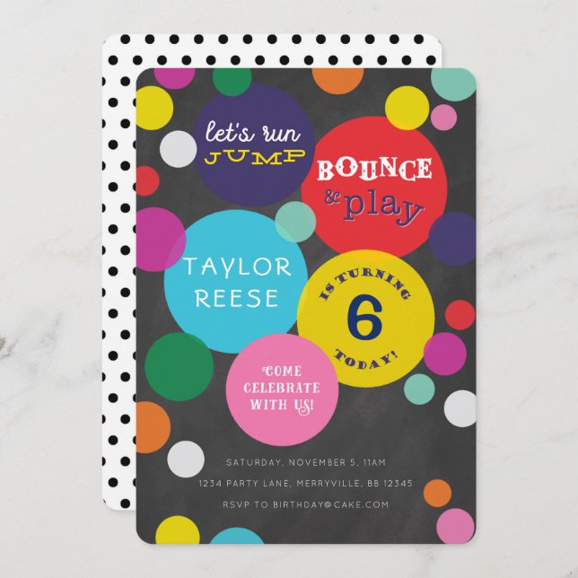 Convite do aniversário do salto da casa do salto (Frente/Verso)