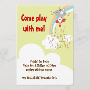 Convite do aniversário do super-herói