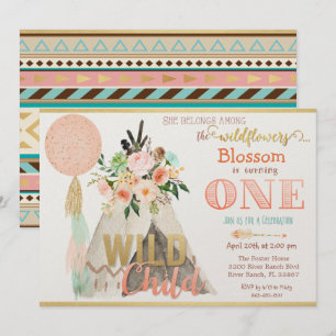 Convite do aniversário do Tipi tribal do Teepee