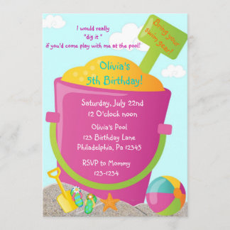 Convite do aniversário do verão