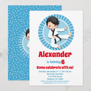 Convite do aniversário dos meninos do judo do