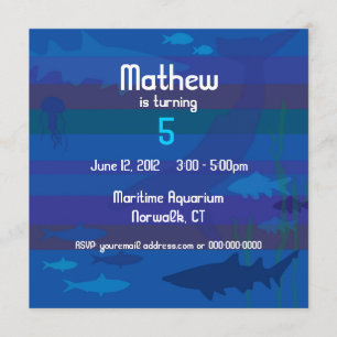 Convite do aniversário dos peixes