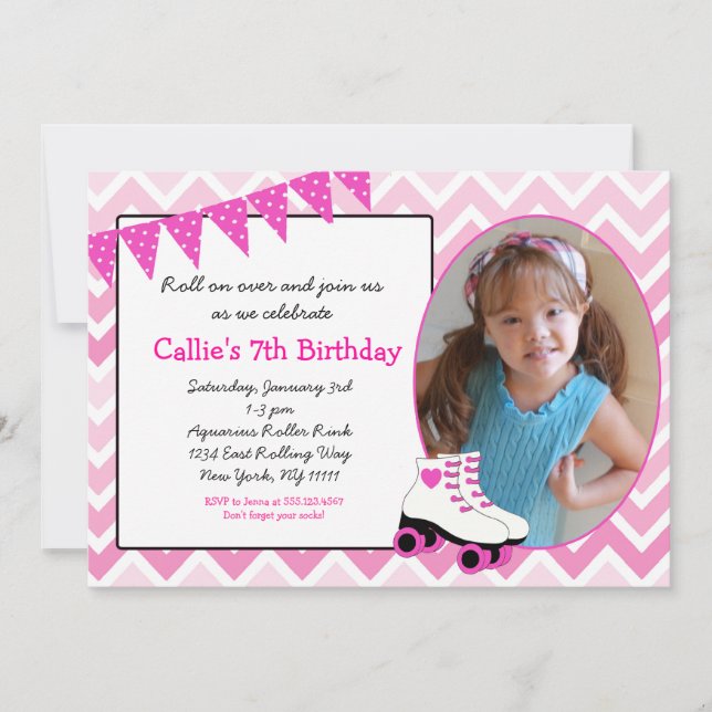 Convite do aniversário dos skates da patinagem de (Frente)