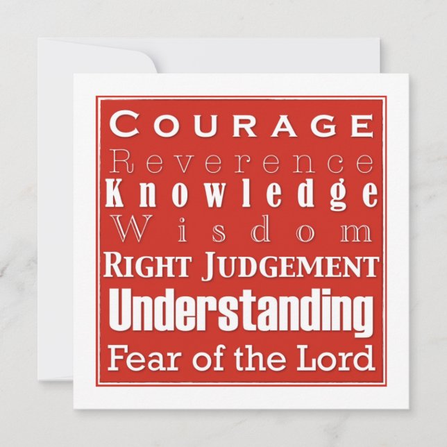 Convite do anúncio da confirmação (Frente)