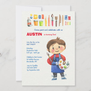 Convite do artista da criança