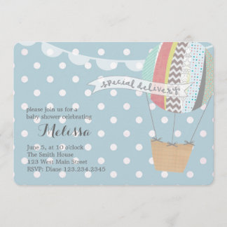 Convite do balão de ar quente