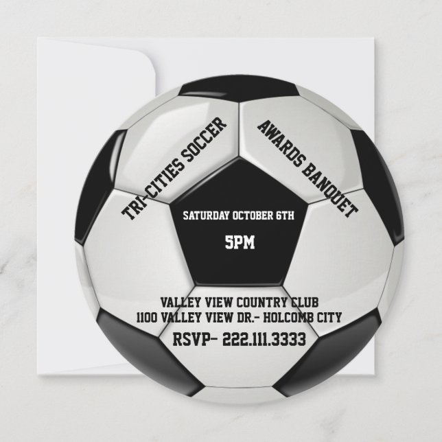 Convite do banquete de prêmios do futebol (Frente)