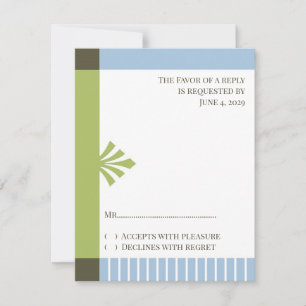 Convite do baptismo do cartão RSVP da resposta
