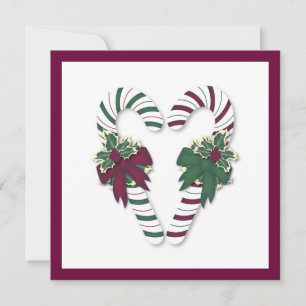 Convite do bastão de doces do Natal