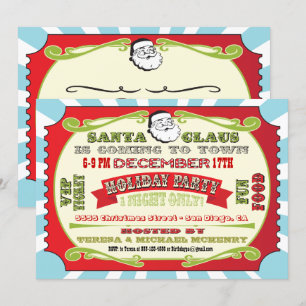 Convite do bilhete da festa de Natal do feriado