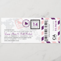 Convite do bilhete do correio aéreo da passagem de