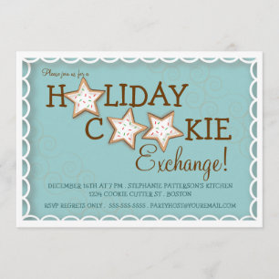 Convite do biscoito de açúcar da troca do biscoito