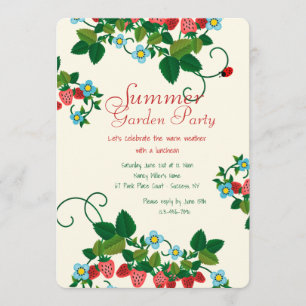 Convite do campo da morango