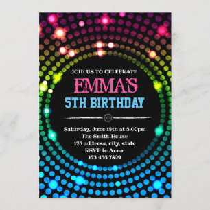 Convite do cartão da dança do disco