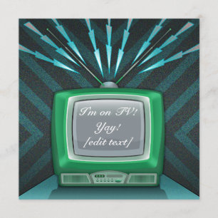 Convite do cartão da tevê