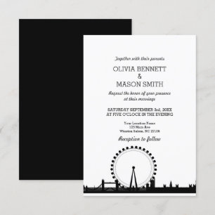 Convite do casamento da arquitectura da cidade da